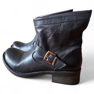 Inuovo New Biker Leather Moto Ankle Black Grunge Women's Boots Size EU 39